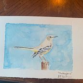Mockingbird. Watercolor Painting project by nordmed711 - 07.16.2021