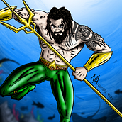 AQUAMAN. Traditional illustration, Character Design, Comic, Pencil Drawing, and Figure Drawing project by nico arias - 07.15.2021