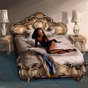 Musa descansando [Muse resting]. Un proyecto de Ilustración tradicional y Diseño de Daniella Porras Cotito - 27.06.2021