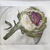 Alcachofa en plato. Un progetto di Belle arti di Patricia Palomino Rodriguez - 17.07.2021