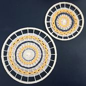 Tejido en telar circular. Accessor, Design, Decoration, and Fiber Arts project by Elvia MR - 07.17.2021