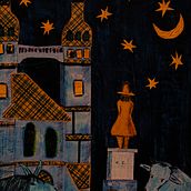 Hans Christian Andersen entdeckt die Schnnekönigin in Halle an der Saale. Traditional illustration project by Jacobi Frauke - 07.17.2021