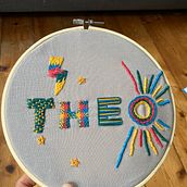 Meu projeto do curso: Letras bordadas: a linha como ferramenta gráfica. Embroider project by Ana Pimenta - 07.17.2021