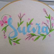 Mi Proyecto del curso: Técnicas básicas para bordar letras. Embroider project by vania marambio muñoz - 07.17.2021
