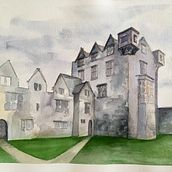 My project in Architectural Sketching with Watercolor and Ink course. Sketching, Drawing, Watercolor Painting, Architectural Illustration, Sketchbook & Ink Illustration project by laurawitney1 - 07.17.2021