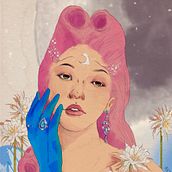 Mi Proyecto del curso: Técnicas de ilustración con acuarela digital "Luna". Traditional illustration, Digital Illustration, Watercolor Painting, Portrait Drawing, and Digital Drawing project by Alessandro Emiliano Mendoza - 07.16.2021