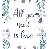 All you need is love. Un proyecto de Ilustración tradicional, Diseño, Lettering e Ilustración botánica de Carolina Etchepare - 18.07.2021
