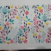 Tiny floral pattern. Un projet de Illustration traditionnelle, Création de motifs, Aquarelle et Illustration botanique de fanny_albrand - 18.07.2021