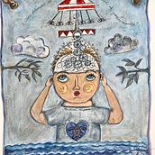El carrusel de pensamientos . Traditional illustration project by Ana de la Palma - 07.18.2021