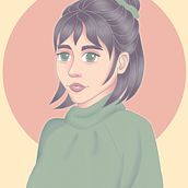 Mein Kursprojekt: Porträts von weiblichen Charakteren mit Procreate. Projekt z dziedziny Trad, c, jna ilustracja, Ilustracja c, frowa, R, sunek c i frow użytkownika nanotitanium - 19.07.2021
