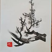 My project in Introduction to Sumi-e Painting course. Traditional illustration, Drawing & Ink Illustration project by Nokkie Benade - 07.19.2021