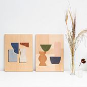 Collaboration with Seraphina Neville. Un progetto di Illustrazione tradizionale, Artigianato, Design, Falegnameria , Serigrafia e Belle arti di Chelsea Vivash - 01.05.2021