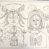 A veces mi mente vuele. Traditional illustration project by Ana de la Palma - 07.19.2021