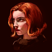 Beth Harmon. Projekt z dziedziny Trad, c, jna ilustracja, Ilustracja c i frowa użytkownika Juan Javier Sepúlveda - 20.07.2021