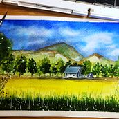 My project in Watercolor Travel Journal course. Traditional illustration, Watercolor Painting, Architectural Illustration, and Sketchbook project by Emily Phạm - 07.19.2021