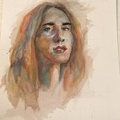 My project in Artistic Portrait with Watercolors course Ein Projekt aus dem Bereich Bildende Künste, Malerei, Aquarellmalerei und Porträtzeichnung von Christina Martin - 04.07.2021