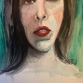 Artistic Portrait with Watercolors. Ilustração tradicional, e Artes plásticas projeto de Jennifer Hornor - 20.07.2021