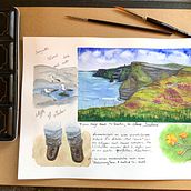 Mein Kursprojekt: Aquarellreiseheft. Traditional illustration, Watercolor Painting, Architectural Illustration, and Sketchbook project by carri07 - 07.20.2021