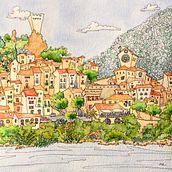 Sketches from my portfolio. Traditional illustration, Drawing, Architectural Illustration, Sketchbook, Gouache Painting, and Sketching project by Mel Epling - 07.20.2021