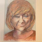 First attempt in Artistic Portrait with Watercolors course. Un progetto di Belle arti, Pittura, Pittura ad acquerello e Disegno di ritratti di Arsche Feuer - 21.07.2021