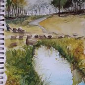 Mi Proyecto del curso: Paisajes naturales en acuarela. Fine Arts, and Watercolor Painting project by Ana Mangieri - 07.21.2021