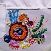 Mi Proyecto del curso: Técnicas avanzadas de bordado: puntadas y composiciones con volumen. Embroider project by Eldita Ojero - 07.20.2021