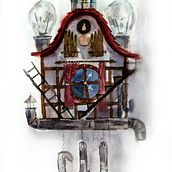 How to draw and paint Steampunk Cuckoo clock . Un projet de Beaux Arts, Illustration traditionnelle, Architecture, Peinture, Éducation, Direction artistique , et Conception de personnages de Karīna Ludborža - 21.07.2021