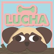 Lucha la pug. Traditional illustration, and Design project by raul.gduenas - 07.19.2021