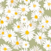 Сhamomile pattern Ein Projekt aus dem Bereich Traditionelle Illustration, Vektorillustration und Musterdesign von Kristina Gerlits - 22.07.2021