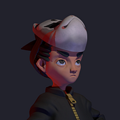 Yokai Kid. Un proyecto de Modelado 3D de Raúl Ferreres - 22.07.2021