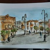 Mi Proyecto del curso: Paisajes urbanos en acuarela. Fine Arts, Watercolor Painting, and Architectural Illustration project by Teresa Pérez Coto - 07.20.2021
