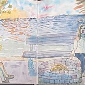 My project in Urban Sketching: Express Your World in a New Perspective course. Traditional illustration, Sketching, Drawing, Watercolor Painting, Architectural Illustration, and Sketchbook project by tessa t - 07.23.2021