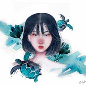 My project in Illustrated Portrait in Watercolor course. Traditional illustration, Fine Arts, Painting, Drawing, Watercolor Painting, Portrait Drawing, and Artistic Drawing project by Ester Gouw - 07.23.2021
