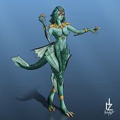Naratrix, Queen of the Primary Ocean - The Dragon Prince fanart. Traditional illustration, Character Design, Digital Illustration, Digital Drawing, and Digital Painting project by Wissem Koualef - 03.21.2021