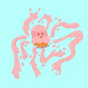 Octocake Ein Projekt aus dem Bereich Traditionelle Illustration von Cecilia De la Garza - 18.02.2021