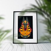 Mecha Anubis. Traditional illustration, Design, and Character Design project by benjamin.schissele - 07.24.2021