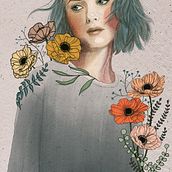 Mein Kursprojekt: Illustriertes Porträt mit Procreate. Traditional illustration, Vector Illustration, Digital Illustration, and Portrait Drawing project by amandamalin - 07.25.2021