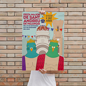 Festa Major Sant Andreu Palomar 2020. Traditional illustration, Design, and Art Direction project by Marta Portales - 07.25.2021