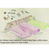 T'was the night Before Christmas. Traditional illustration, Fine Arts, Painting, Pencil Drawing, Drawing, Watercolor Painting, Children's Illustration, and Narrative project by Paulacurran Art - 07.23.2021