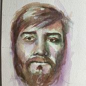 My project in Artistic Portrait with Watercolors course. Un projet de Beaux Arts, Peinture, Aquarelle , et Dessin de portrait de buxwom1 - 25.07.2021