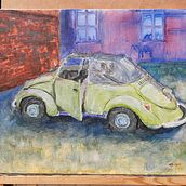 Abandoned. Fine Arts, Painting, Acr, and lic Painting project by Arunas Beksta - 07.26.2021