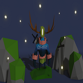 Meu projeto do curso: Modelagem de personagens low poly para videogames. Un projet de 3D, Modélisation 3D, Jeux vidéo, Conception de personnages 3D , et Conception de jeux vidéo de Andressa Duarte Ortiz - 24.07.2021