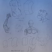 Some of my evolution sketches an studyies. Traditional illustration project by Daniel Oliveira - 07.26.2021
