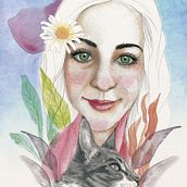 Nocas . % Flávia Leitão tarafından hazırlanan Geleneksel illüstras, on, Güzel sanatlar, Tablo, Çizim, Sulubo, a Resim, Portre Çizimi, Ve Sanatsal Çizim projesi - 07.26.2021