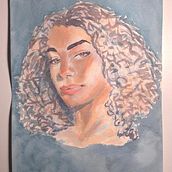 My project in Artistic Portrait with Watercolors course. Fine Arts, Painting, Watercolor Painting, and Portrait Drawing project by mpaulabarea - 07.25.2021