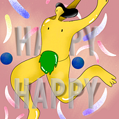 Expresión de Felicidad  : Ilustración flat con Photoshop. Een project van Traditionele illustratie, Digitale illustratie y  Digitaal schilderij van Vilma Garcia - 18.06.2021