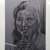 Mi Proyecto del curso: Retrato realista al carboncillo. Traditional illustration, Fine Arts, Drawing, Portrait Drawing, and Realistic Drawing project by Ricardo Salazar - 08.16.2021