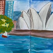 My project in Pictorial Sketchbook with Gouache course Ein Projekt aus dem Bereich Traditionelle Illustration, Skizzenentwurf, Zeichnung, Architektonische Illustration, Sketchbook und Gouachemalerei von Angela Patterson - 27.07.2021