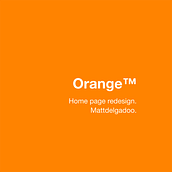 Orange.es - Rediseño de página de inicio. Een project van Webdesign van Mathias Perez Delgado - 18.07.2021