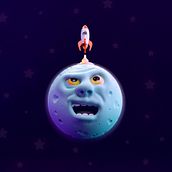 Despegue lunar . Un proyecto de Modelado 3D, Diseño de personajes 3D e Ilustración tradicional de Juan Carlos Sosa - 27.07.2021